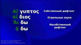 Греческий язык Нового Завета Урок 3 Понятие о дифтонгах Чтение сочетания букв αι [upl. by Eseila]