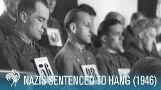 58 Nazis Sentenced To Hang Dachau Trials 1946  British Pathé [upl. by Kokoruda651]