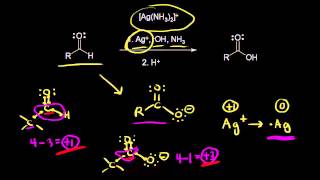 Oxidation of aldehydes using Tollens reagent  Organic chemistry  Khan Academy [upl. by Torrin387]