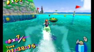 Super Mario Sunshine red coins on the water 13732 [upl. by Mendie]