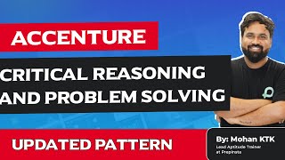 Accenture Critical Reasoning and Problem Solving Questions with Answers 2024 [upl. by Mapes]