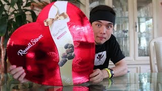 MASSIVE Box of Chocolates CHALLENGE for valentines day [upl. by Htebzile]