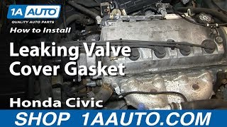 How to Replace Valve Cover Gasket Set 9600 Honda Civic [upl. by Hellene]