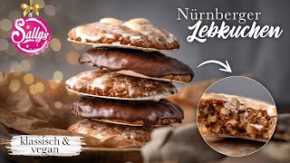 Lebkuchen Rezept  Nürnberger Lebkuchen  klassisch und vegan  Sallys Welt [upl. by Rezzani]