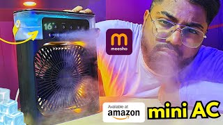 Review Portable mini Ac for Home Humidifier Air Cooler Fan Mini Cooler on Amazon Meesho [upl. by Ah]