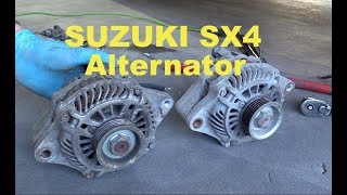 Suzuki SX4 20 AWD Alternator replacement [upl. by Lomax]