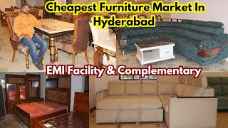 Cheapest Furniture Market In Hyderabad Pure Teakwood Cots Dining Tables amp Sofa Sets In OFFER Prices [upl. by Comptom]