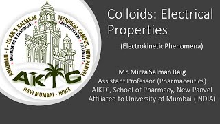 Colloids Electrokinetic Phenomena [upl. by Mcmillan222]