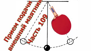 Уроки настольного тенниса Часть 109 Прием подачи внешний маятник №2 [upl. by Phelia419]
