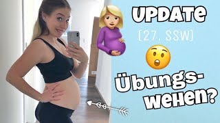 SchwangerschaftsUpdate 🤰🏼 Übungswehen  😲 ♡ 27 SSW  Bibi [upl. by Eseilanna]