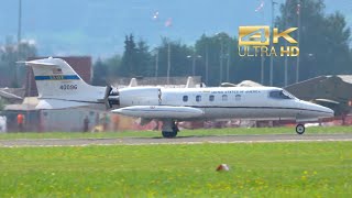 4K Gates Learjet C21A United States Air Force USAF 840096 arrival Zeltweg Air Base LOXZ [upl. by Aehsa651]