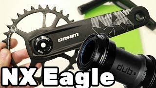 Sram NX Eagle DUB 12 Speed Mountain Bike Crankset Review  Weight [upl. by Shugart]