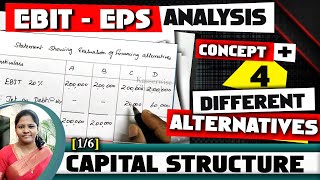 1 Capital structure  Basics with EBIT  EPS Analysis  Solved problem by  kauserwise [upl. by Israel]