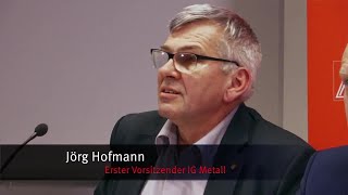 Tarifabschluss Metall und Elektro 2018  Jörg Hofmann zum Ergebnis in BadenWürttemberg [upl. by Irby]