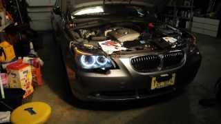 BMW E60 5 Series Angel Eye How to Install [upl. by Anderea]