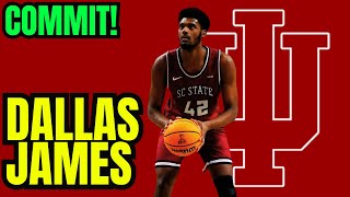 COMMIT Dallas James a 7footer from SC State commits to Indiana [upl. by Leatri]