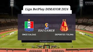 Once caldas vs Deportes Tolima Goles 11 Liga BetPlay DIMAYOR 2024 [upl. by Feune532]