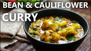 Delicious White Bean Cauliflower Curry 🍲 Natural Healthy Vegan Curry Recipe [upl. by Elag]