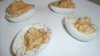 How to make DEVILLED EGGS [upl. by Sirama]