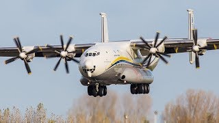 ANTONOV AN22  The BIGGEST PROPELLER PLANE in the world  Landing and Departure 4K [upl. by Luapnaej]