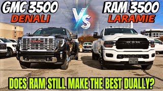 2024 RAM 3500 Laramie VS GMC Sierra 3500 Denali Who Has The Better 1 Ton Dually [upl. by Amalia620]