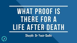 What Proof Is There For A Life After Death  Shaykh Dr Yasir Qadhi [upl. by Questa325]