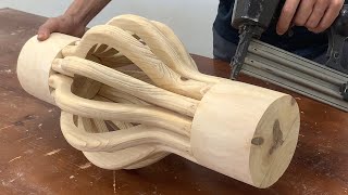 Skillful Carpentry Techniques Of Vietnamese Carpenters  Unique Design Ideas Very Fancy Round table [upl. by Abehsile]