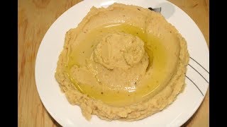 easy amp quick Arabic hummus recipe without tahini sauce  Hammoos healthy snack dip [upl. by Kynan]