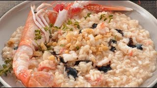 Risotto con scampi noci e aceto balsamico  la ricetta di SaleampPepe [upl. by Aramoiz687]