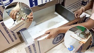 kitchen में edage profit handle कैसे लगाते हैंquot modular kitchen drawer handle fixing process [upl. by Elbas]