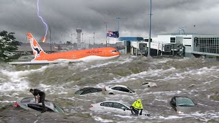 2 minutes ago in Sydney Airports and planes submerged flash floods in Australia [upl. by Eanal]