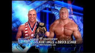 Story of Kurt Angle vs Brock Lesnar  WrestleMania 19 [upl. by Ahseik]