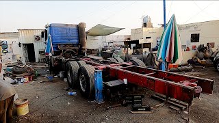 How Can a rebuild and Repairing Mercedes Truck Chassis  Truck Chassis repairing and Restoration [upl. by Coben]