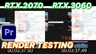 RTX 2070 vs RTX 3060  Premiere Pro render testing [upl. by Giacopo]