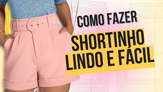 Short Alfaiataria com Bolso MUITO FÁCIL [upl. by Esiole553]