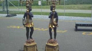 7 Feet tall Blackamoor Nubian Lighted Statue Candelabras [upl. by Naimerej]