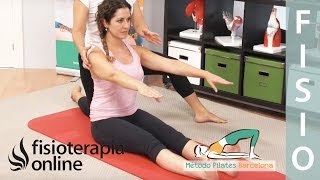 Pilates terapéutico  Rodando hacia atrás con oblicuos [upl. by Ueihtam]