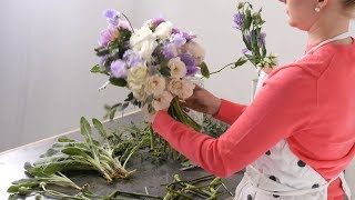 Fast Flower Video Bouquet of eucalyptus spray roses sweet peas lisianthus roses and more [upl. by Rizzi]