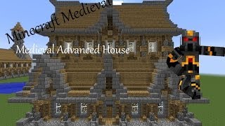 Minecraft Medieval Advanced House Tutorial Part 3 of 3 How to Build a Medieval Advanced House [upl. by Ellerad]