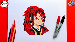 Yoriichi Drawing  How to Draw Yoriichi Tsugikuni  Demon Slayer [upl. by Annaid]