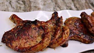 Honey Garlic Glazed Pork Chops Recipe [upl. by Kosak]