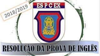 RESOLUÇÃO DA PROVA DE INGLÊS DA ESPCEX 20182019  TEACHER RAFAEL [upl. by Ahsiekram]