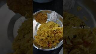 Today lunch mealmaker biriyani with mushroom gravy and raita ❤️ ✨ trendingshorts shortsfeed lunch [upl. by Dnomsad]