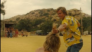 Cliff Booth punched a Hippie at Spahn Ranch Scene 1080p  Once Upon A Time In Hollywood 2019 [upl. by Pollock]