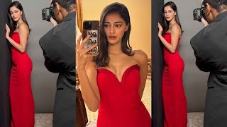 Ananya Panday shows how to nail red carpet look in strapless gown [upl. by Parsaye]