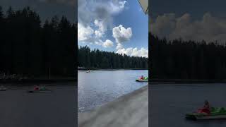 fichtelgebirge fichtelsee bayern bavaria paddleboard paddleboardadventure paddleboarding [upl. by Aubyn]