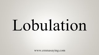 How To Say Lobulation [upl. by Nomae110]