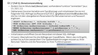 DB0708UE Datenbanken LE07 Recordset 08 Kombination mit SQLAbfragen [upl. by Enohpets288]