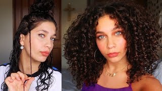 HOW TO FINGER COIL CURLY HAIR  extreme definition  Jayme Jo [upl. by Akcirehs]