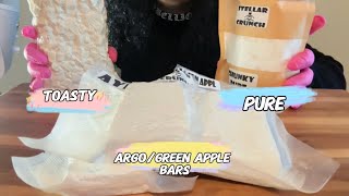 ASMR Crunch ToastyPure Bites and ArgoGreen Apple Bars [upl. by Llenol407]